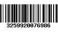 Código de Barras 3259920076986