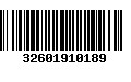 Código de Barras 32601910189