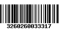 Código de Barras 3260260033317