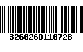 Código de Barras 3260260110728