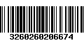 Código de Barras 3260260206674