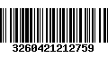 Código de Barras 3260421212759