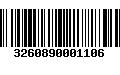 Código de Barras 3260890001106