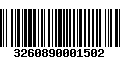 Código de Barras 3260890001502