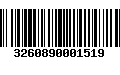 Código de Barras 3260890001519