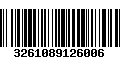 Código de Barras 3261089126006