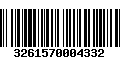 Código de Barras 3261570004332