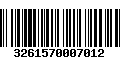 Código de Barras 3261570007012