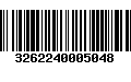 Código de Barras 3262240005048