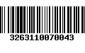 Código de Barras 3263110070043