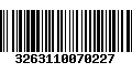 Código de Barras 3263110070227