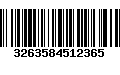 Código de Barras 3263584512365