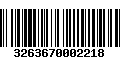 Código de Barras 3263670002218