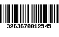 Código de Barras 3263670012545