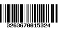 Código de Barras 3263670015324