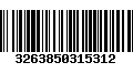 Código de Barras 3263850315312