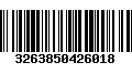 Código de Barras 3263850426018