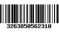 Código de Barras 3263850562310