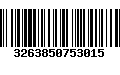 Código de Barras 3263850753015