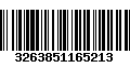 Código de Barras 3263851165213