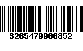 Código de Barras 3265470000852