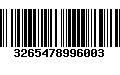 Código de Barras 3265478996003