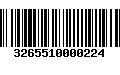 Código de Barras 3265510000224