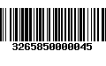 Código de Barras 3265850000045