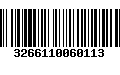 Código de Barras 3266110060113