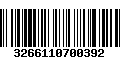 Código de Barras 3266110700392