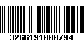 Código de Barras 3266191000794