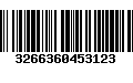 Código de Barras 3266360453123