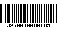 Código de Barras 3269010000005