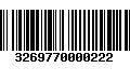 Código de Barras 3269770000222