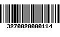 Código de Barras 3270020000114