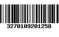 Código de Barras 3270109201258