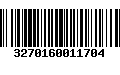 Código de Barras 3270160011704