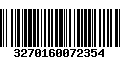 Código de Barras 3270160072354