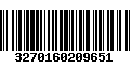 Código de Barras 3270160209651