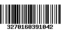 Código de Barras 3270160391042