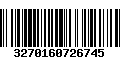 Código de Barras 3270160726745