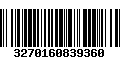 Código de Barras 3270160839360