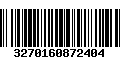 Código de Barras 3270160872404