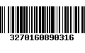 Código de Barras 3270160890316