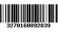 Código de Barras 3270160892839