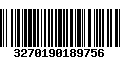 Código de Barras 3270190189756