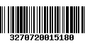 Código de Barras 3270720015180