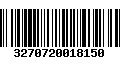 Código de Barras 3270720018150