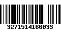 Código de Barras 3271514166033