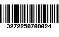 Código de Barras 3272250700024